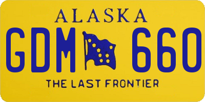 AK license plate GDM660