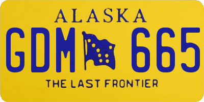 AK license plate GDM665