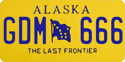 AK license plate GDM666