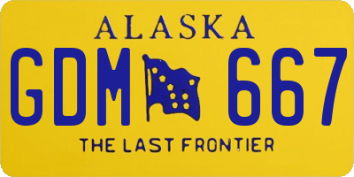 AK license plate GDM667