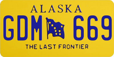 AK license plate GDM669