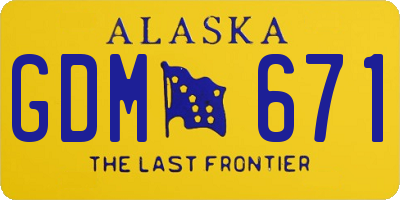 AK license plate GDM671
