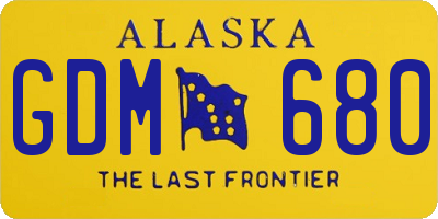 AK license plate GDM680