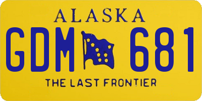 AK license plate GDM681
