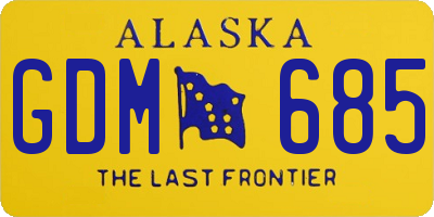 AK license plate GDM685