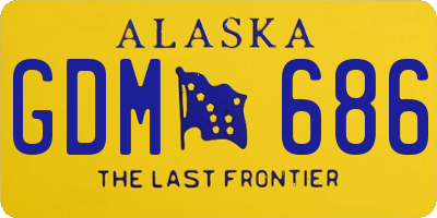 AK license plate GDM686