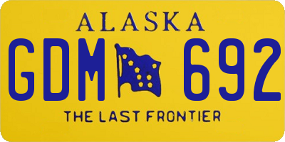 AK license plate GDM692