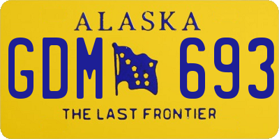AK license plate GDM693