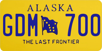 AK license plate GDM700
