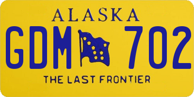 AK license plate GDM702