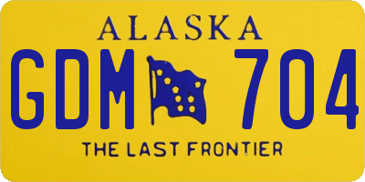 AK license plate GDM704