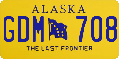 AK license plate GDM708