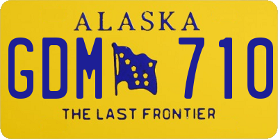 AK license plate GDM710