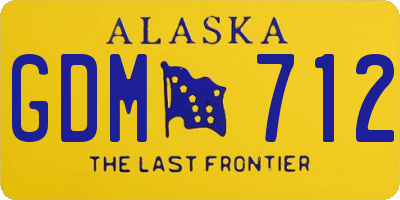 AK license plate GDM712