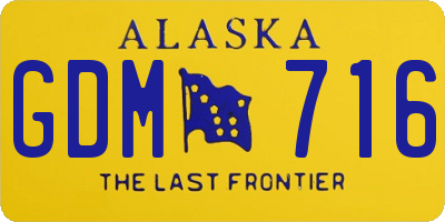 AK license plate GDM716