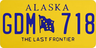 AK license plate GDM718
