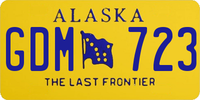 AK license plate GDM723