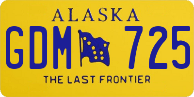 AK license plate GDM725