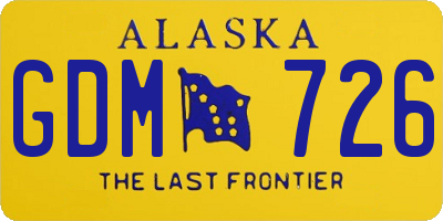 AK license plate GDM726