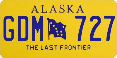 AK license plate GDM727