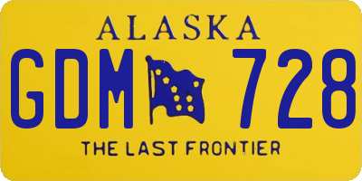 AK license plate GDM728