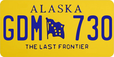 AK license plate GDM730