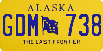 AK license plate GDM738