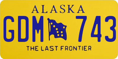AK license plate GDM743