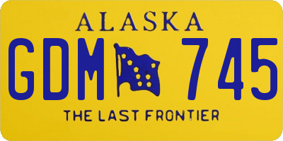 AK license plate GDM745