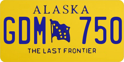 AK license plate GDM750