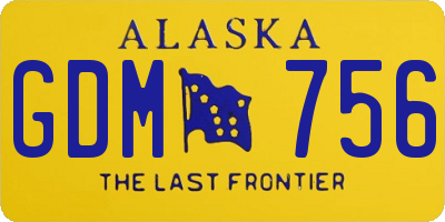 AK license plate GDM756