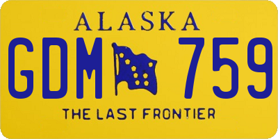 AK license plate GDM759