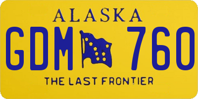 AK license plate GDM760