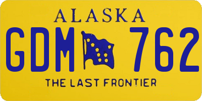 AK license plate GDM762