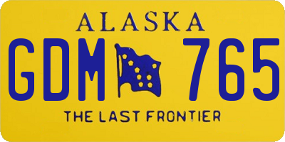 AK license plate GDM765