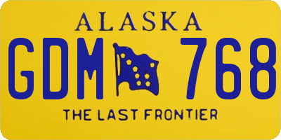 AK license plate GDM768