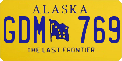 AK license plate GDM769