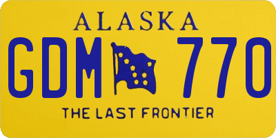AK license plate GDM770