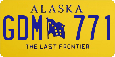 AK license plate GDM771