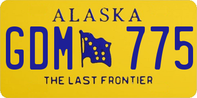 AK license plate GDM775