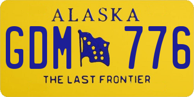 AK license plate GDM776