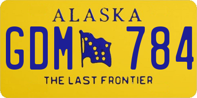 AK license plate GDM784