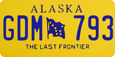 AK license plate GDM793