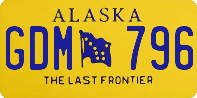 AK license plate GDM796