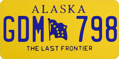 AK license plate GDM798