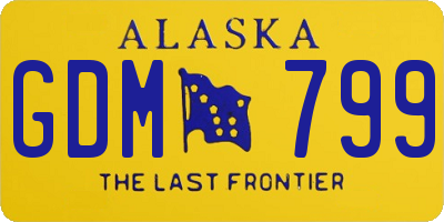 AK license plate GDM799