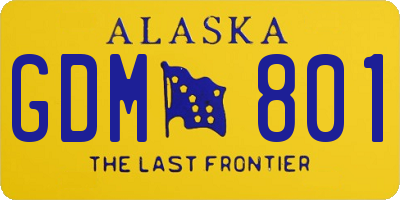 AK license plate GDM801