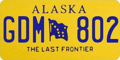 AK license plate GDM802