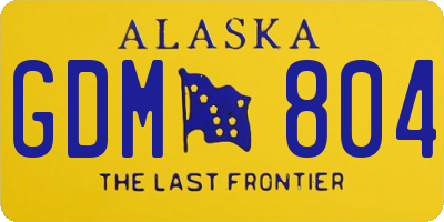 AK license plate GDM804