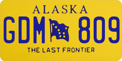 AK license plate GDM809